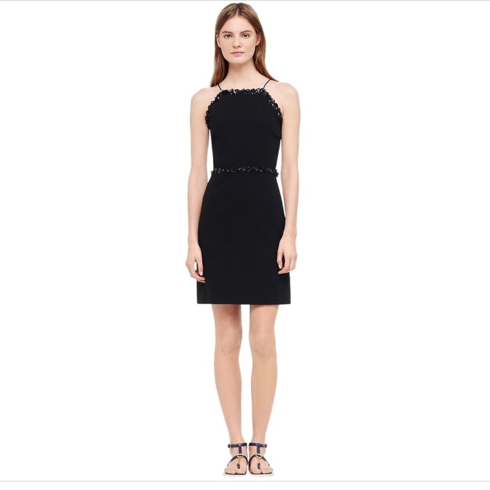 NWOT Tory Burch Embellished Crepe Cocktail Dress - Picture 1 of 4